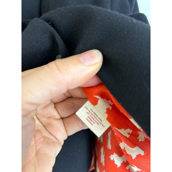 Ett Twa Anthropologie Blazer Women's Size 0 Black Wool Elbow Patch Short - Picture 6 of 10